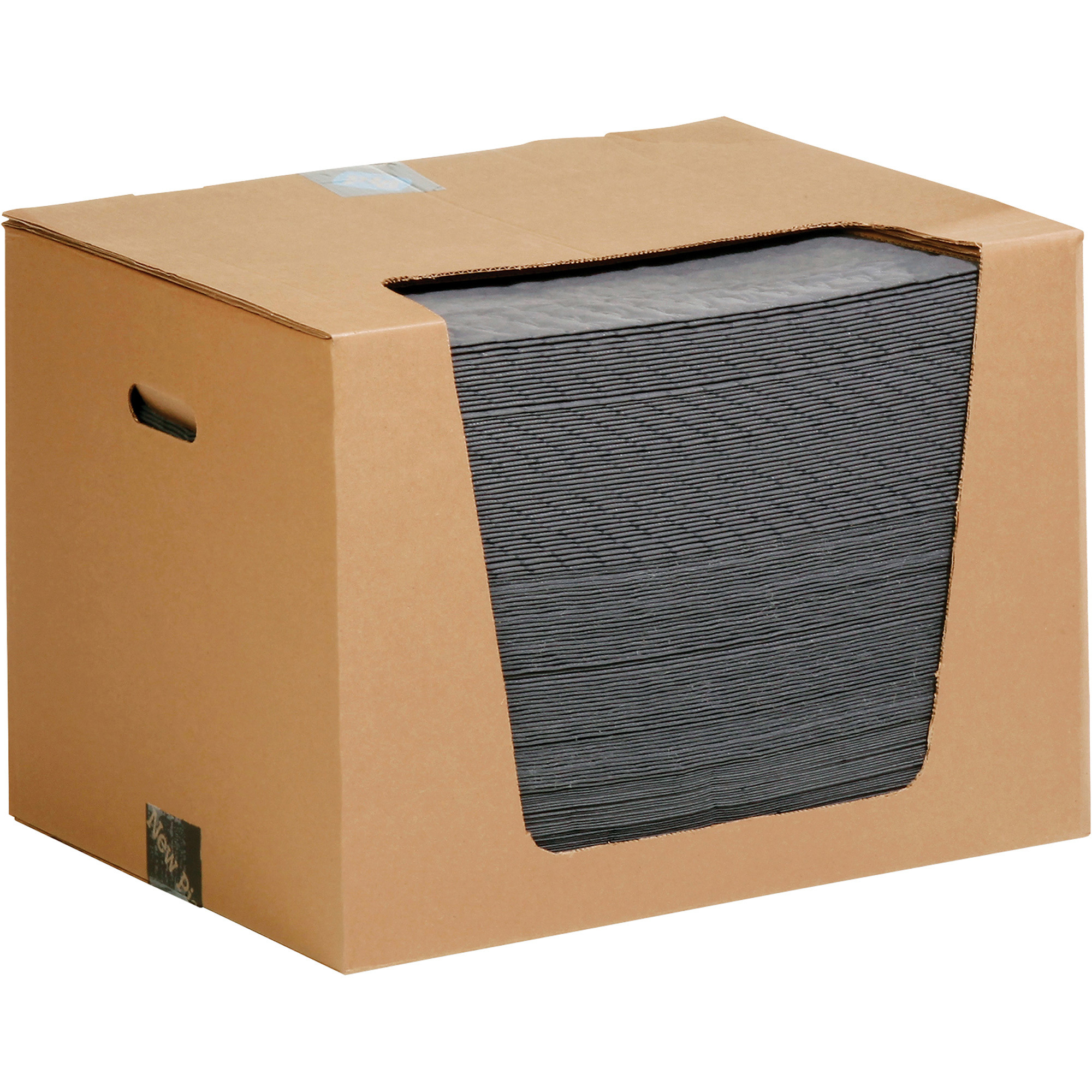 New Pig Universal Extra-Duty Absorbent Mat Pads, 100-Count in Dispenser Box, 20in.L x 16in.W, Model# MAT173